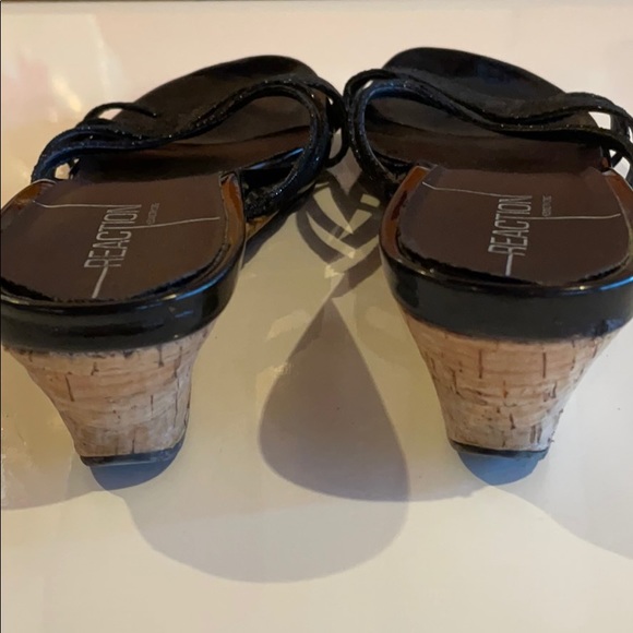 Women’s Kenneth Cole Reaction Black Wedge Sandals - Picture 5 of 10